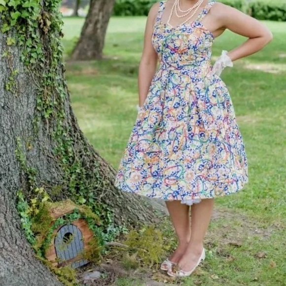 Tatyana Prismatic Flair Dress, Multi, Small, EUC - Picture 3 of 14